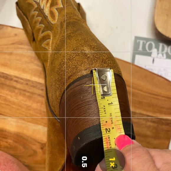 Brown Heeled Boots with Western Stitching and Pointed Toe - Picture 15 of 16